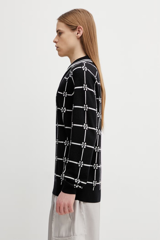 Fred Perry sweter z dodatkiem wełny SK2106 czarny SS26