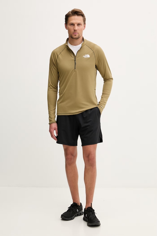 The North Face longsleeve de antrenament pentru bărbați SUNRISER NF0A8BBM2EL1 verde SS26