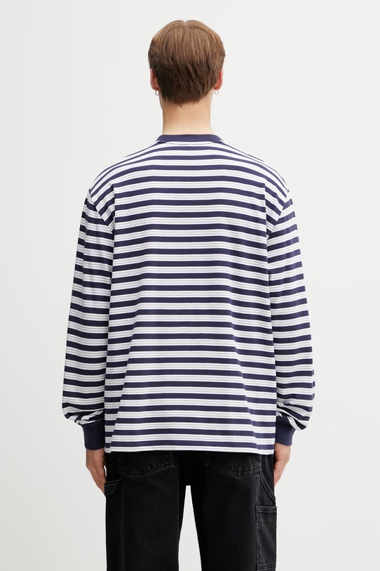 Odzież by Parra 1992 longsleeve męski bawełniany 55142 granatowy