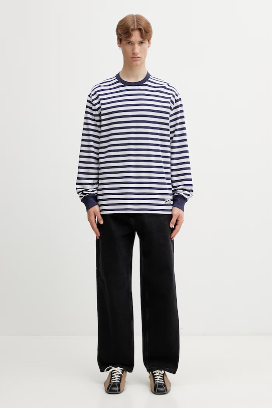 by Parra 1992 longsleeve męski bawełniany 55142 granatowy