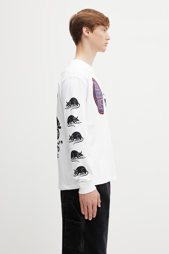 by Parra Team changes longsleeve męski bawełniany biały 55150