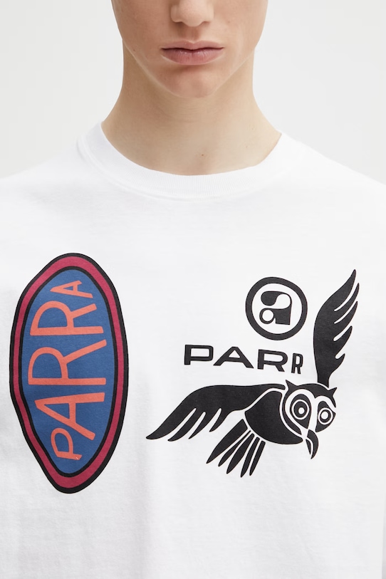 by Parra Team changes longsleeve męski bawełniany 55150 biały