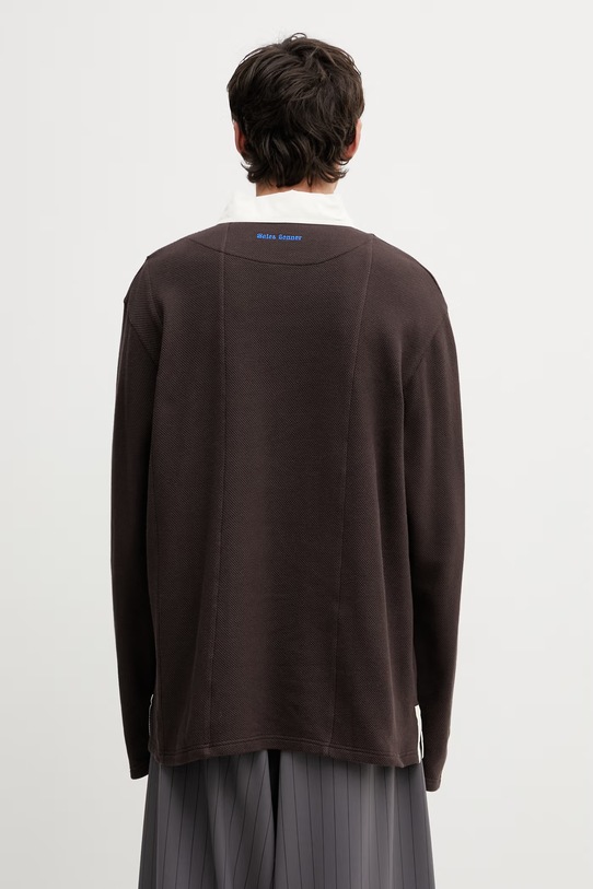 Odzież Wales Bonner City longsleeve męski MS26JE08.JE03.801 brązowy