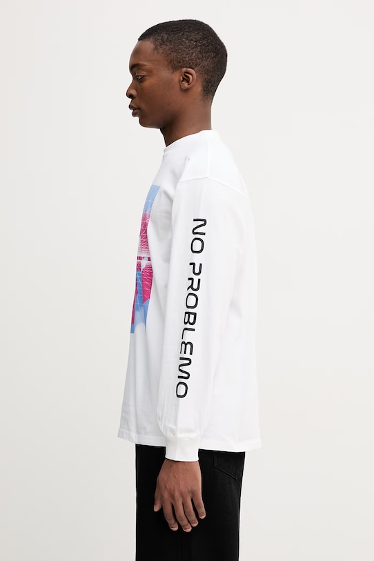 No Problemo Dimentions longsleeve męski bawełniany NP6002705 biały SS26