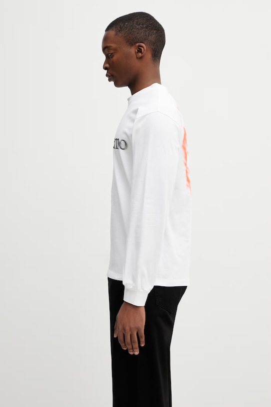 No Problemo Smile Away longsleeve męski bawełniany NP6002305 biały SS26