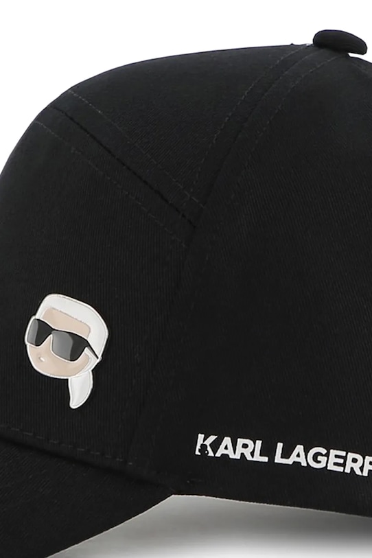 Pamučna kapa sa šiltom za bebe Karl Lagerfeld crna Z31217.58