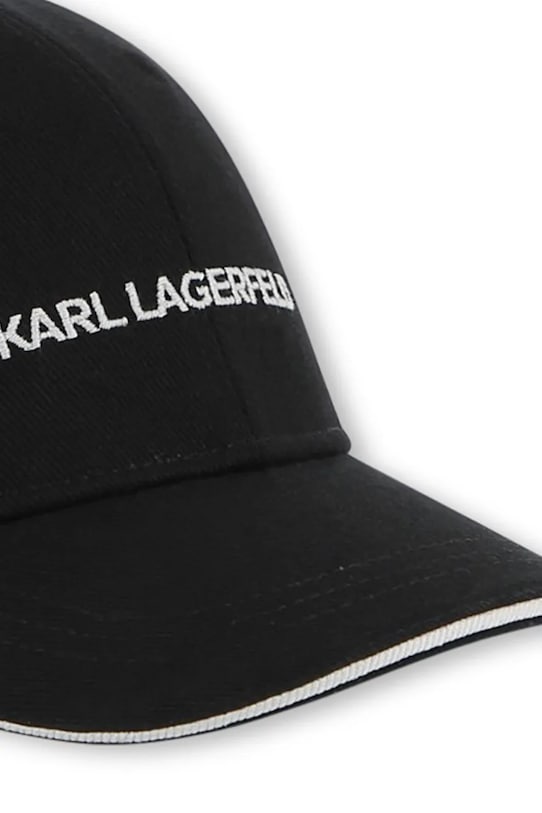 Bavlnená šiltovka Karl Lagerfeld čierna Z31221.50.56