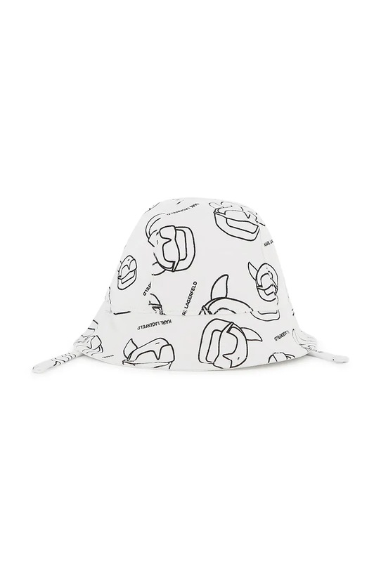 Αγορίστικα Αναστρέψιμο βαμβακερό παιδικό καπέλο Karl Lagerfeld Z31188 λευκό