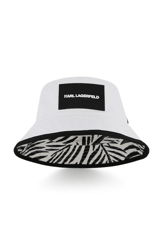 Karl Lagerfeld kapelusz dwustronny bawełniany dziecięcy nadruk biały Z31236