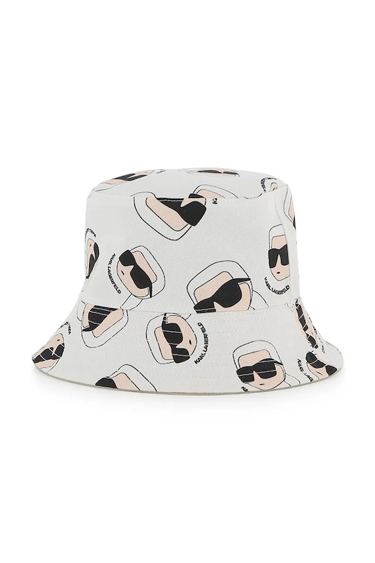 Karl Lagerfeld kapelusz dwustronny bawełniany dziecięcy beżowy Z31206