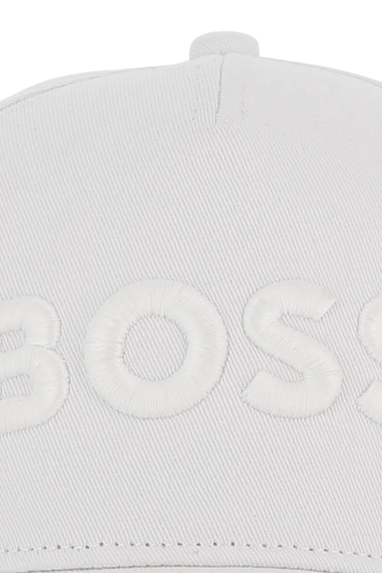Pamučna kapa sa šiltom za bebe BOSS bijela J53167.52.56