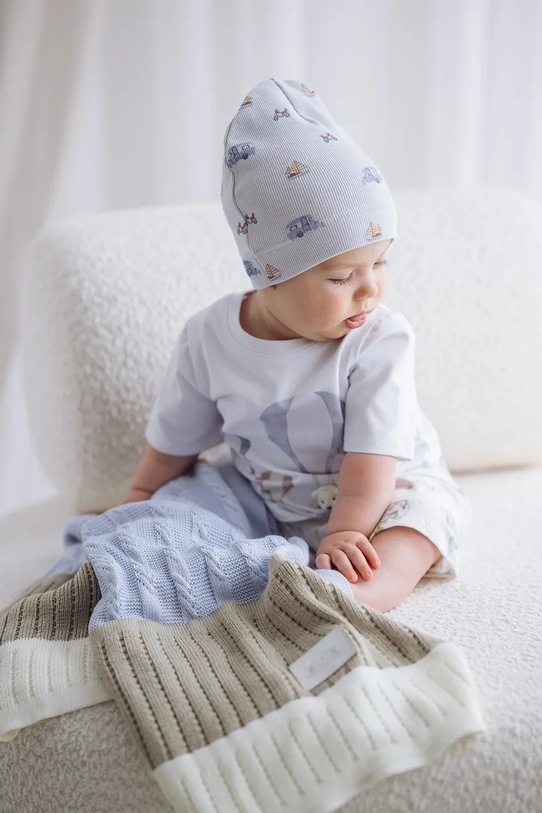 Chłopiec Jamiks czapka dziecięca BUNELI BUNELI.Nak.glo.JWI032.B szary