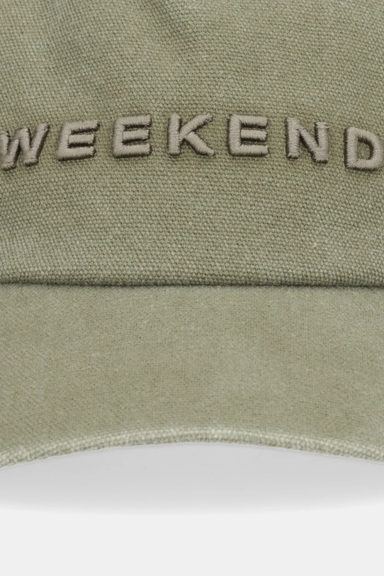 Weekend Max Mara czapka z daszkiem bawełniana AFALCO 2615571034600 zielony SS26
