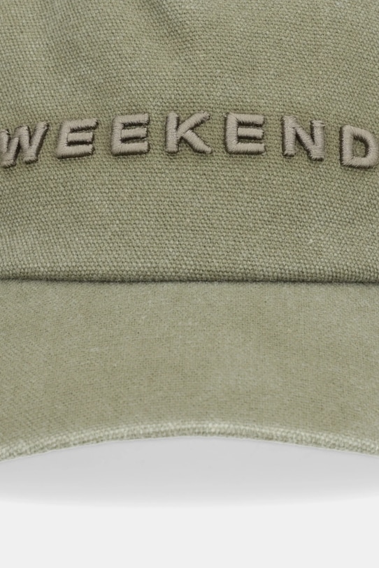 Weekend Max Mara czapka z daszkiem bawełniana AFALCO 2615571034600 zielony SS26