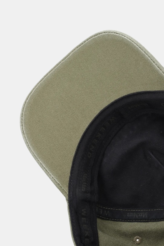 Weekend Max Mara czapka z daszkiem bawełniana AFALCO zielony 2615571034600