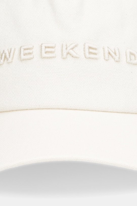 Weekend Max Mara czapka z daszkiem bawełniana AFALCO 2615571034600 beżowy SS26