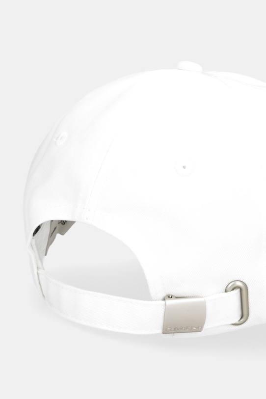 Akcesoria Calvin Klein czapka z daszkiem bawełniana LV04F5003G biały