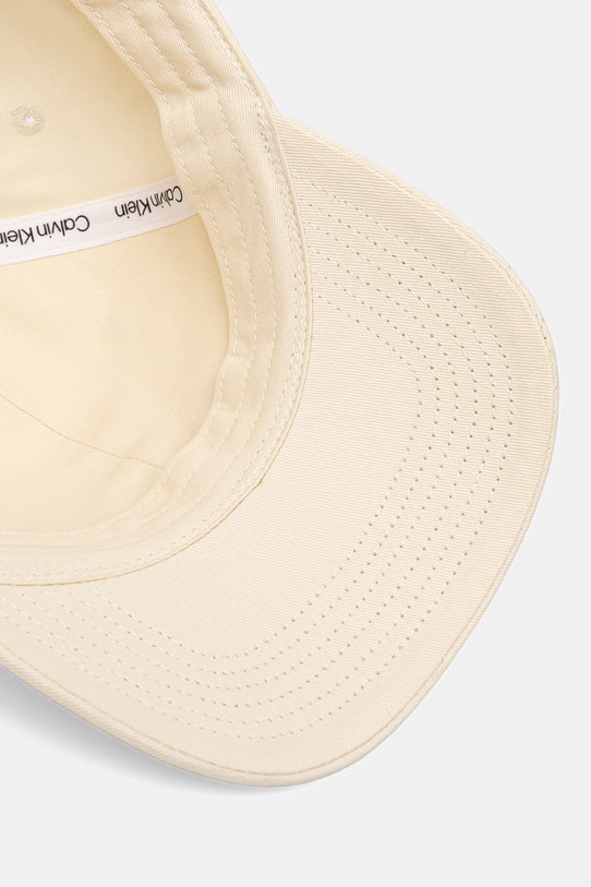 Calvin Klein Καπέλο με γείσο γυναικείο βαμβακερό μπεζ LV04F5003G