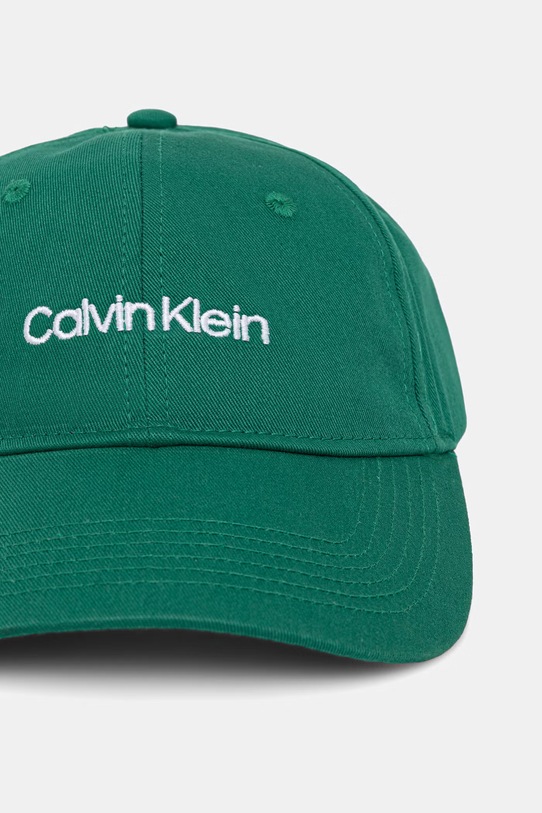 Calvin Klein Καπέλο με γείσο γυναικείο βαμβακερό LV04F5003G πράσινο SS26