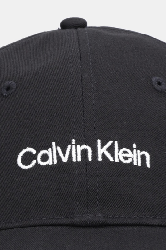 Calvin Klein czapka z daszkiem bawełniana LV04F5003G czarny SS26
