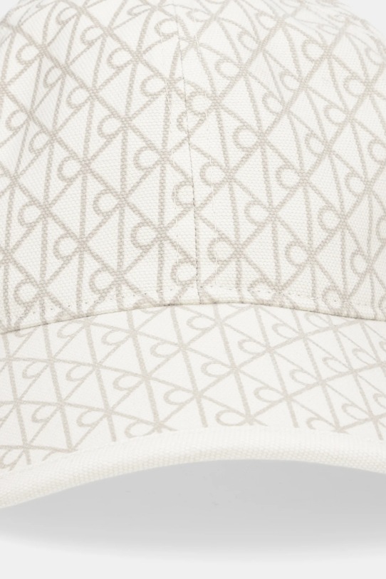 Calvin Klein czapka z daszkiem bawełniana LV04F5036G beżowy SS26