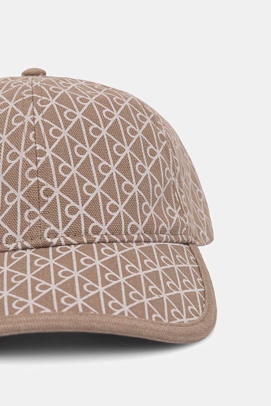 Calvin Klein καπέλο με γείσο γυναικείο βαμβακερό LV04F5036G μπεζ SS26