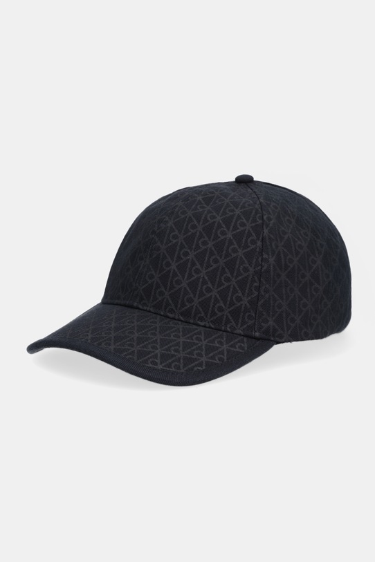 Calvin Klein czapka z daszkiem bawełniana wzorzyste czarny LV04F5036G