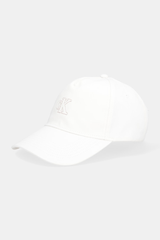 Calvin Klein czapka z daszkiem bawełniana aplikacja beżowy LV04F5044G