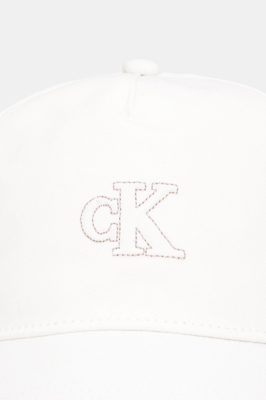 Calvin Klein czapka z daszkiem bawełniana LV04F5044G beżowy SS26