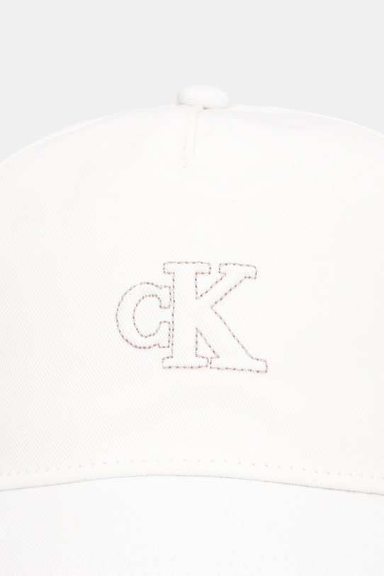 Calvin Klein czapka z daszkiem bawełniana LV04F5044G beżowy SS26