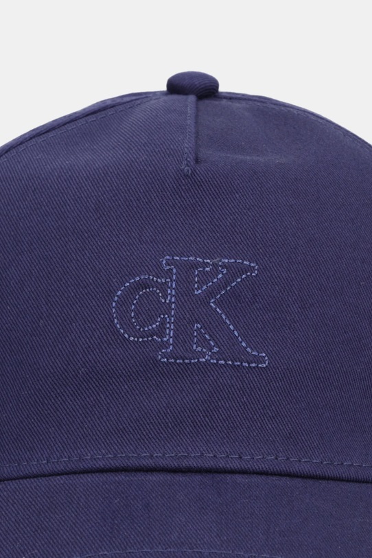 Calvin Klein czapka z daszkiem bawełniana LV04F5044G granatowy SS26
