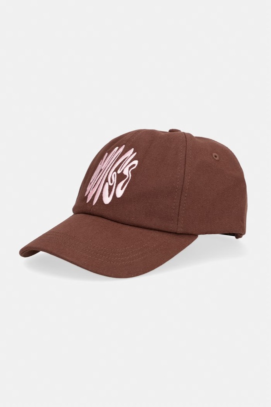 Hugo Blue czapka z daszkiem bawełniana Astryd-SL aplikacja brązowy 50555804