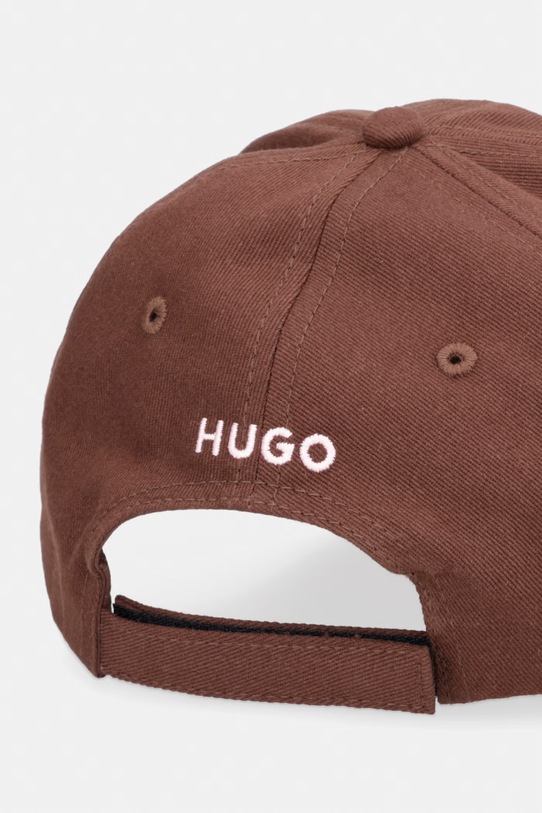 Akcesoria Hugo Blue czapka z daszkiem bawełniana Astryd-SL 50555804 brązowy
