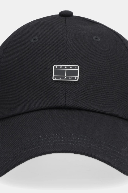Tommy Jeans czapka z daszkiem bawełniana AW0AW18096 czarny SS26