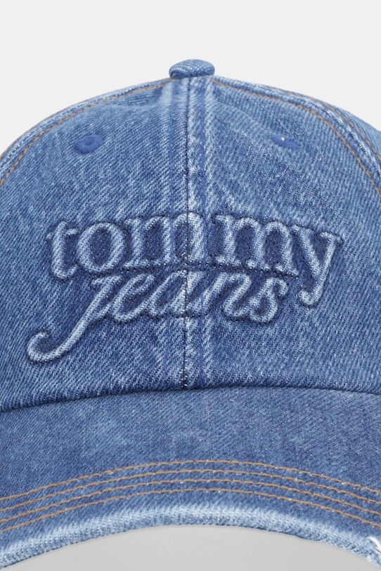 Tommy Jeans czapka z daszkiem bawełniana AW0AW18094 niebieski SS26