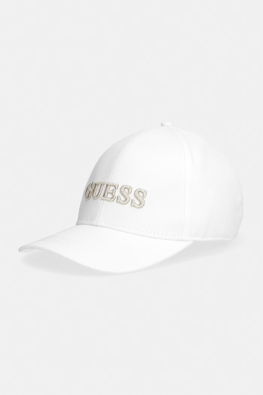 Guess czapka z daszkiem bawełniana aplikacja biały AW5474.COT01