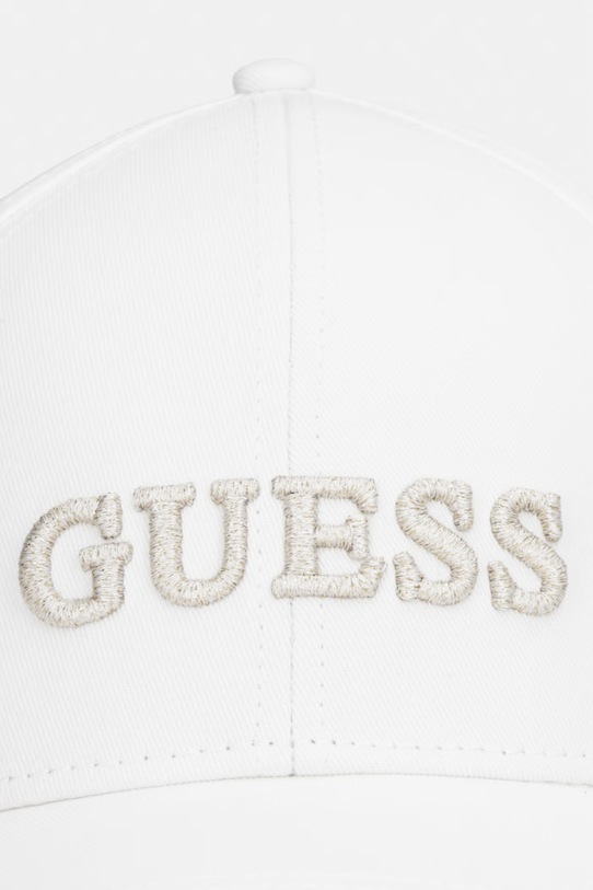 Guess czapka z daszkiem bawełniana AW5474.COT01 biały SS26