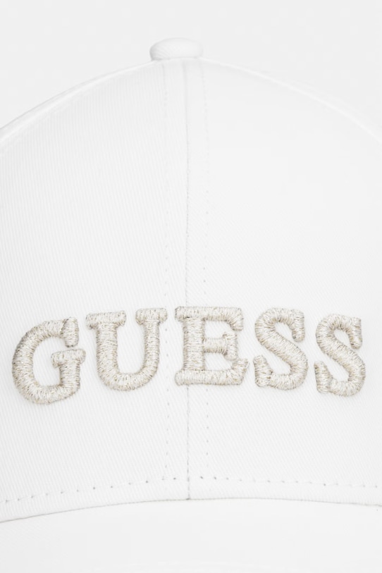 Guess czapka z daszkiem bawełniana AW5474.COT01 biały SS26