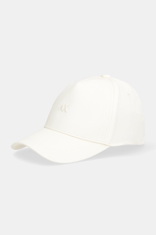 Armani Exchange czapka z daszkiem bawełniana aplikacja beżowy XW001886.AF15502