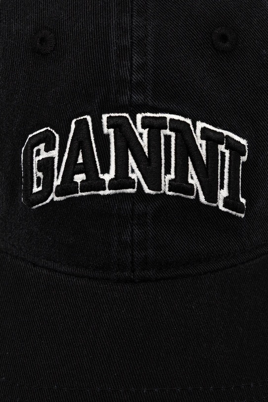 GANNI czapka z daszkiem bawełniana A6900 A6900 czarny SS26