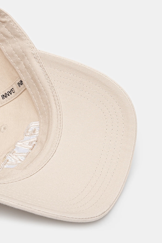 GANNI czapka z daszkiem bawełniana A6901 beżowy A6901