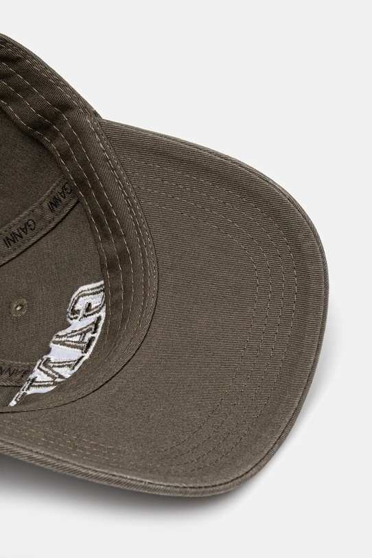 GANNI czapka z daszkiem bawełniana A6899 zielony A6899