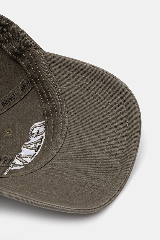 GANNI czapka z daszkiem bawełniana A6899 zielony A6899