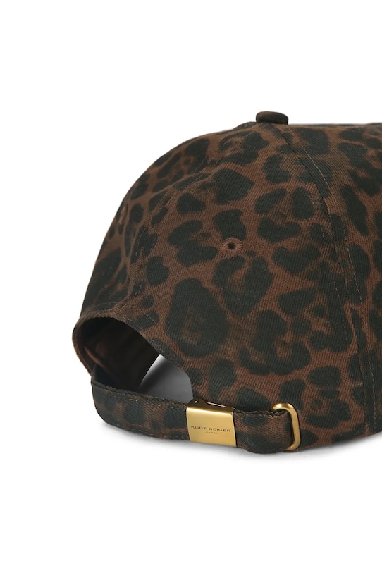 Kurt Geiger London czapka z daszkiem bawełniana Chelsea 4419039499 brązowy