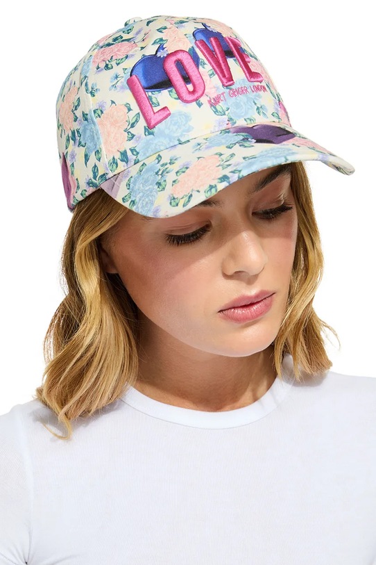 Kurt Geiger London czapka z daszkiem bawełniana wzorzyste multicolor 5403944499
