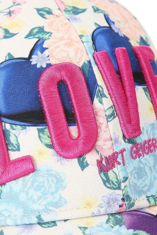 Kurt Geiger London czapka z daszkiem bawełniana 5403944499 multicolor