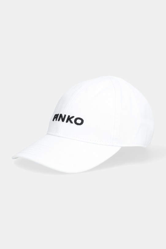 Pinko czapka z daszkiem bawełniana aplikacja biały 106739.A38Q