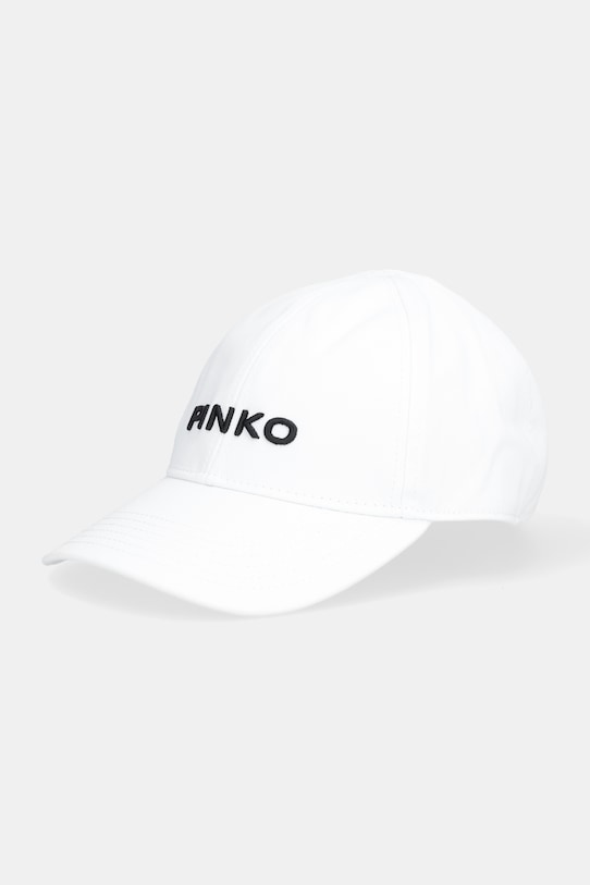 Pinko czapka z daszkiem bawełniana aplikacja biały 106739.A38Q
