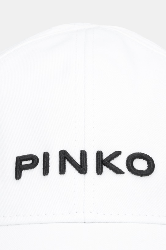 Pinko czapka z daszkiem bawełniana 106739.A38Q biały SS26