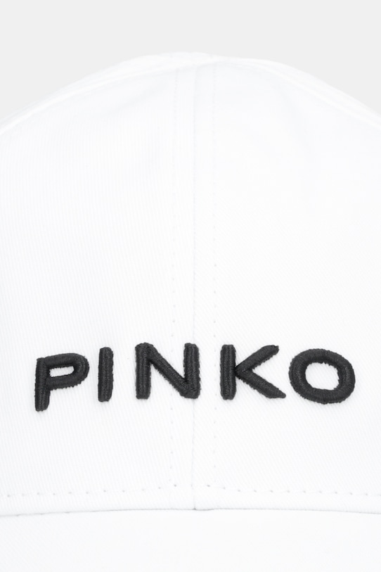 Pinko czapka z daszkiem bawełniana 106739.A38Q biały SS26